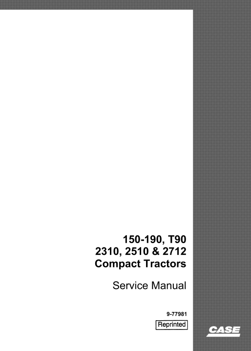 Case 150, Case 190, Case T90 Compact Tractors Service Repair Manual - Image 2