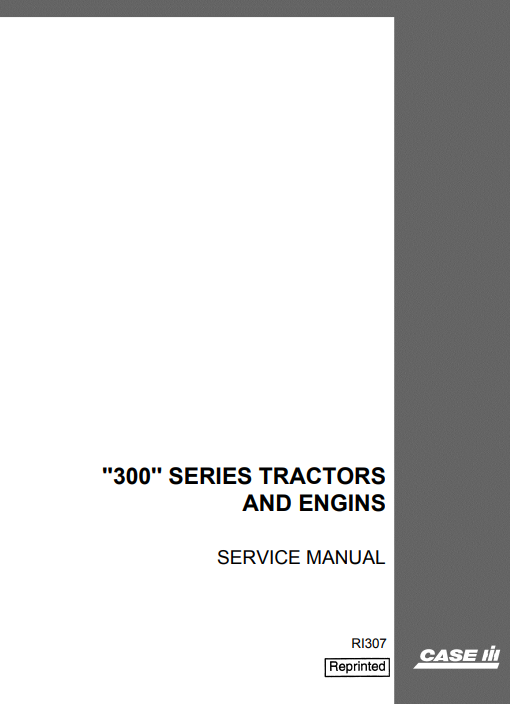 Case 300 Series Tractors Service Repair Manual - Image 2