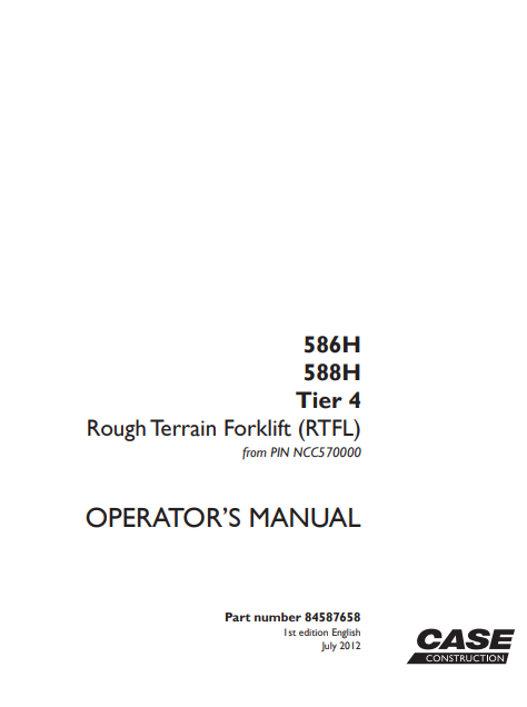 case 586h operators manual