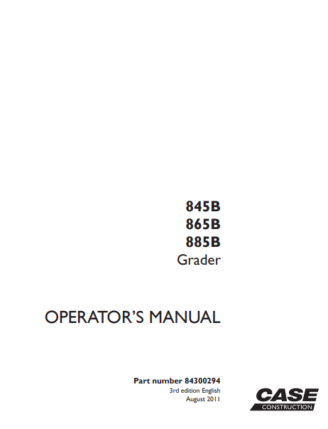 case 845b motor grader