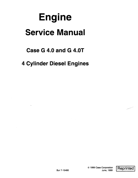 Case G4.0 and Case G4.0T Engine Service Repair Manual - Image 2