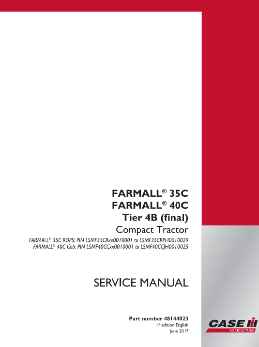 Case Farmall 35C, Case Farmall 40C Tractor Service Repair Manual - Image 2