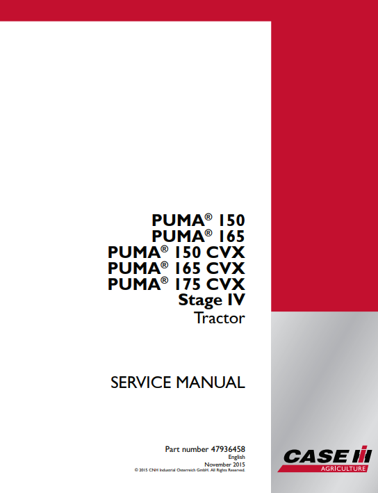 case ih puma 165 service manual