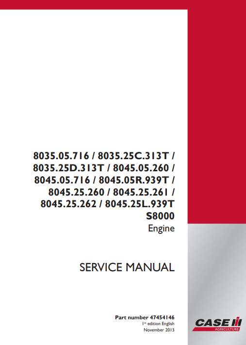 Case S8000 Series Engine Service Repair Manual - Image 2