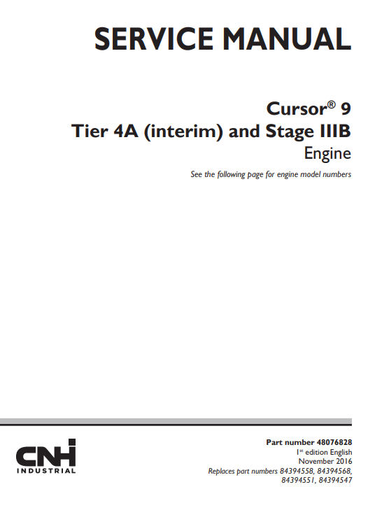 Cursor 9 Engine Service Repair Manual - Image 2
