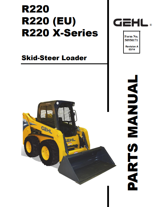 GEHL R220 Series Skid Steer Loader Parts Manual - Image 2
