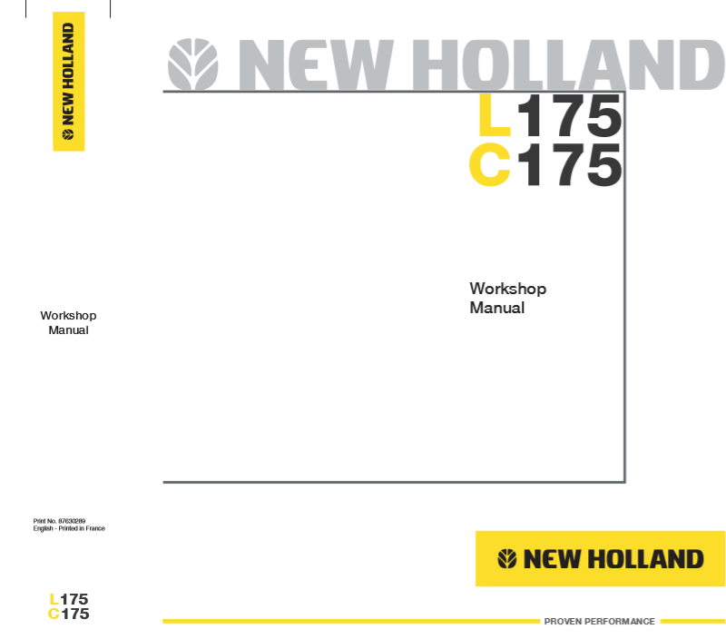 New Holland L175, New Holland C175 Skid Steer Workshop Repair Manual - Image 2