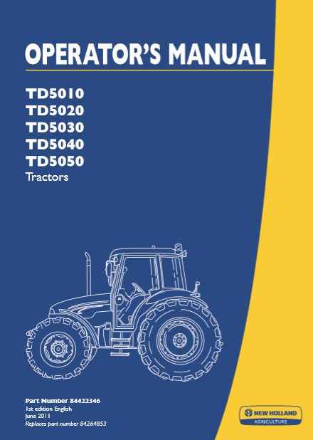 New Holland TD5010, TD5020, TD5030, TD5040, TD5050 Tractors Operator's Manual - Image 2