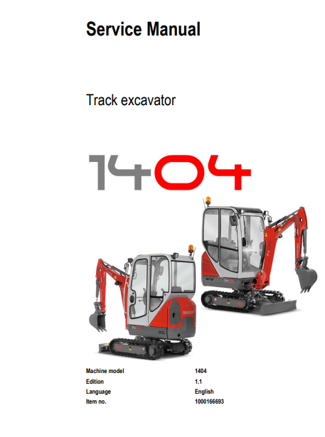 Neuson 1404 Mini Excavator Service Repair Manual - Image 2