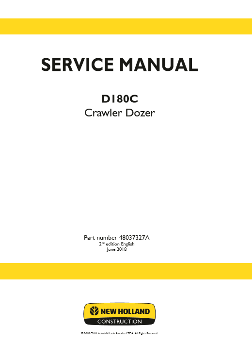 New Holland D180C Crawler Dozer Service Repair Manual - Image 2