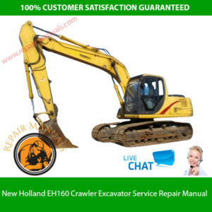 Service Repair Manual for New Holland EH160 Excavator, showcasing detailed diagrams and maintenance instructions