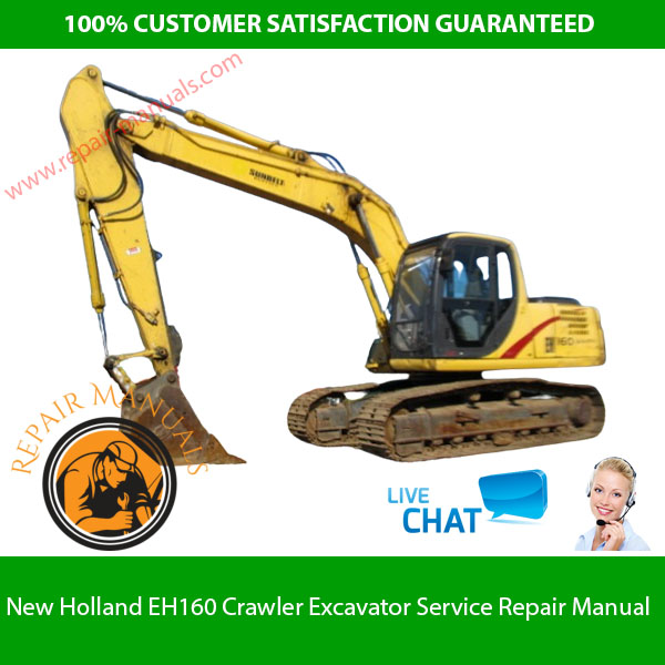 Service Repair Manual for New Holland EH160 Excavator, showcasing detailed diagrams and maintenance instructions