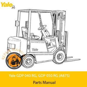 Forklift parts manual for Yale GDP 040 RG and GDP 050 RG models, detailing components and maintenance instructions