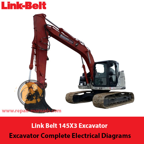 Complete electrical diagrams for the Link Belt 145X3 excavator, detailing wiring and component connections