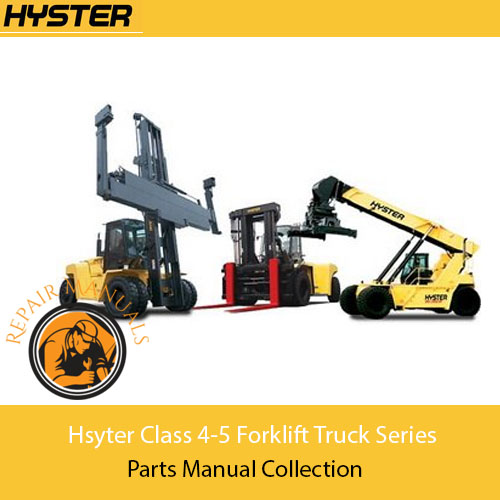 Hyster Class 4-5 Forklift Truck Series parts manuals collection, providing essential information for repairs and maintenance