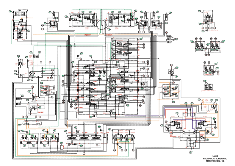 excavator hydraulic system diagram