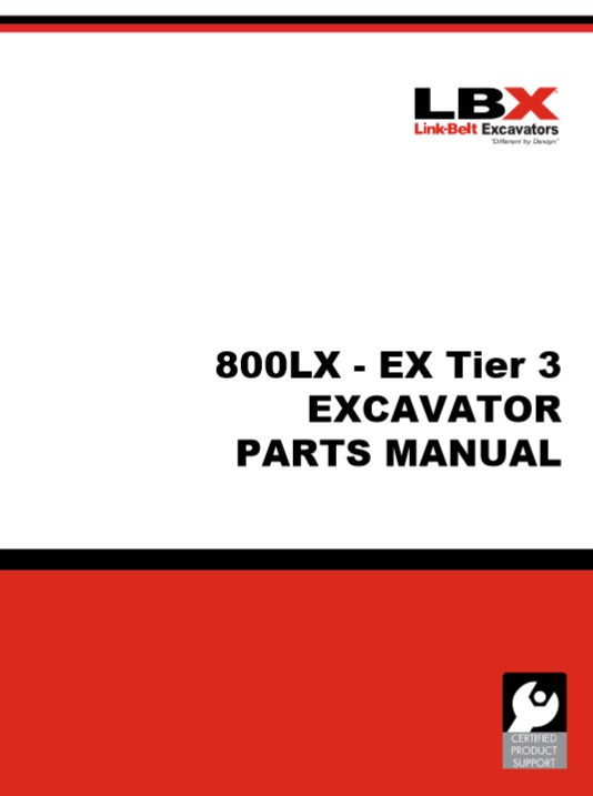 link-belt excavator parts diagram