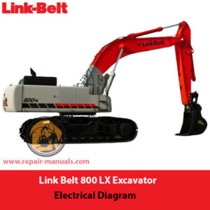 Comprehensive electrical schematic of the Link Belt 800 LX Excavator, showing all wiring and connections for components