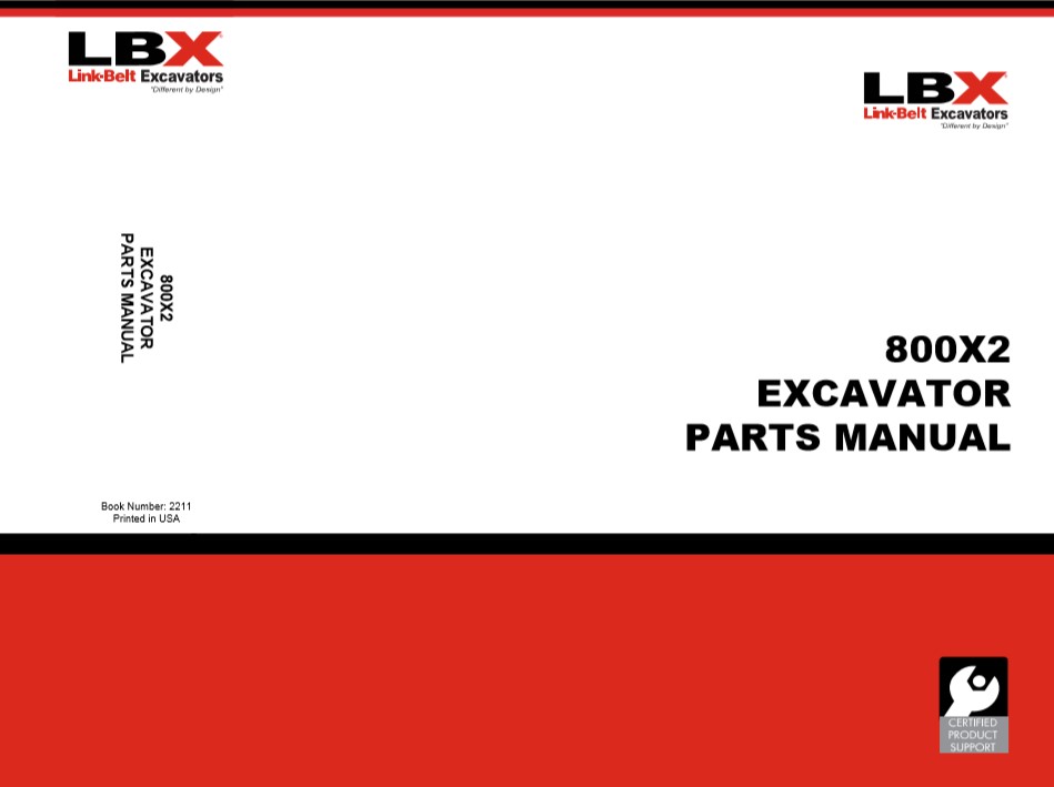 Link Belt 800X2 Excavator Parts Manual - Image 2