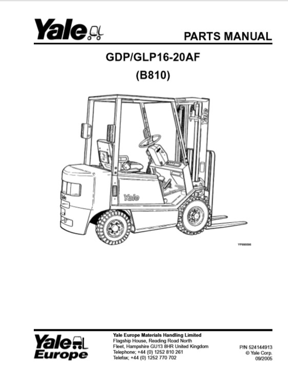 yale forklift parts manual