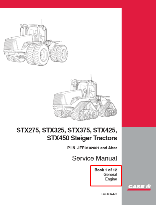 Case STX275, Case STX325, Case STX375, Case STX425, Case STX450 Steiger Tractors Service Repair Manual - Image 5