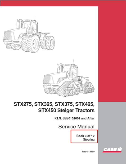 Case STX275, Case STX325, Case STX375, Case STX425, Case STX450 Steiger Tractors Service Repair Manual - Image 6