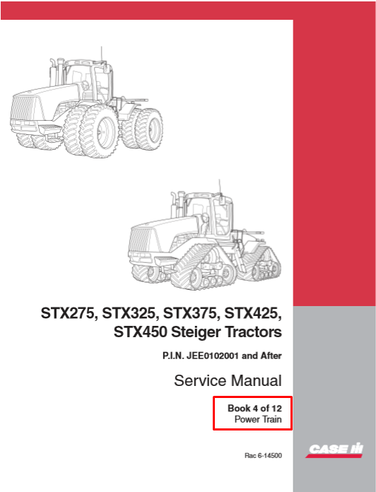 Case STX275, Case STX325, Case STX375, Case STX425, Case STX450 Steiger Tractors Service Repair Manual - Image 8