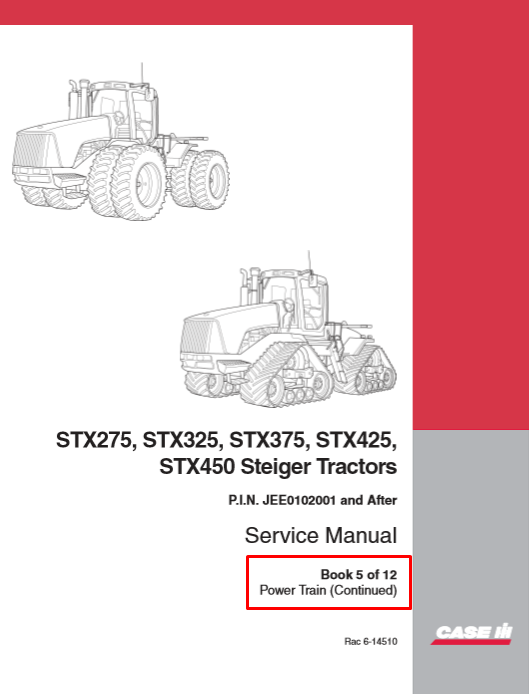 Case STX275, Case STX325, Case STX375, Case STX425, Case STX450 Steiger Tractors Service Repair Manual - Image 9