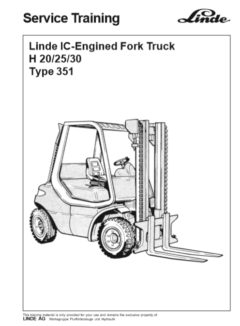 linde h25 forklift service manual
