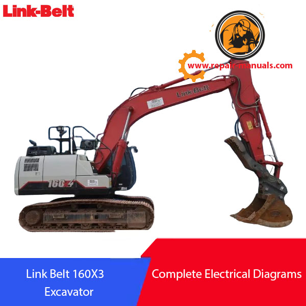 Complete electrical diagrams for the Link Belt 160X3 excavator, detailing wiring and component connections