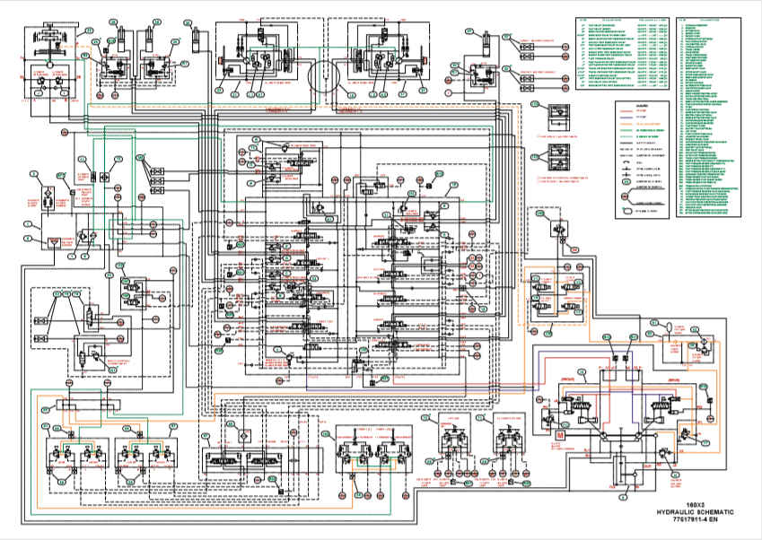 Link Belt 160X3 Excavator Complete Hydraulic Diagram - Image 2