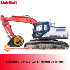 Service manual for Link Belt 210X4 & 210X4 LF Excavator, showcasing diagrams and operational guidelines