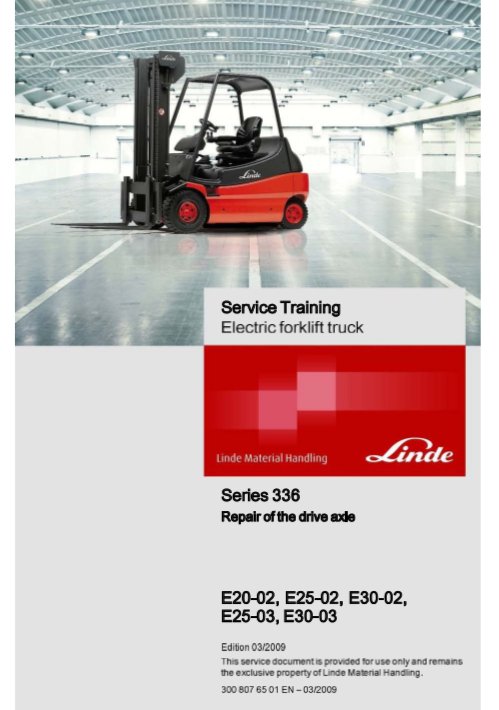 Lince forklift Drive Axle repair manual