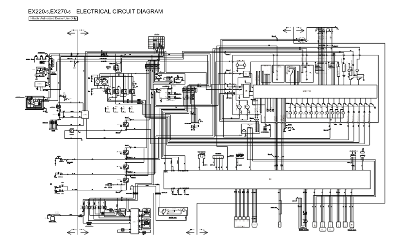 this is electrical circuit diagrams for hitachi excavator ex270-5
