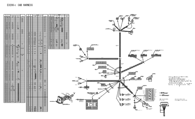 wiring diagrams for hitachi ex200-5 excavator