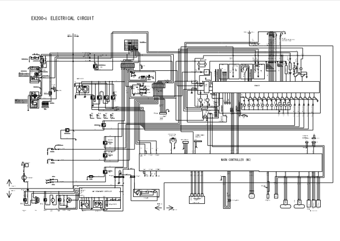 this is the electrical circuit diagrams for hitachi excavator ex200-5