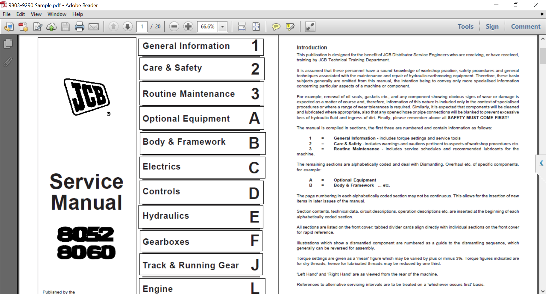 JCB 8060 Mini Excavator Service Repair Manual - Image 2