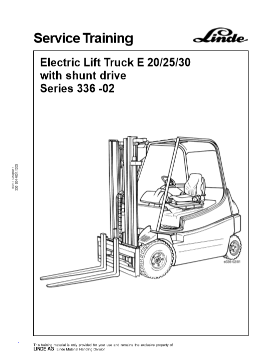 PDF service manual for linde e25 forklift