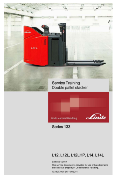 pdf service manual for linde L12 forklift