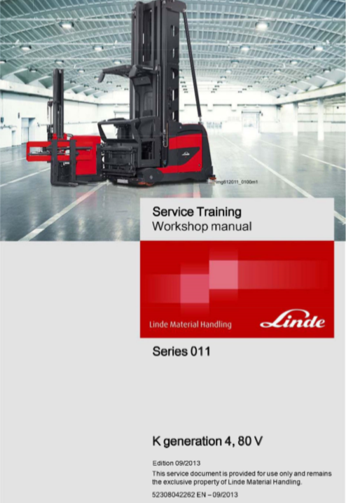 linde forklift repair manual