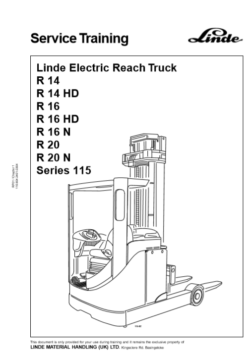 Service manual for linde forklift