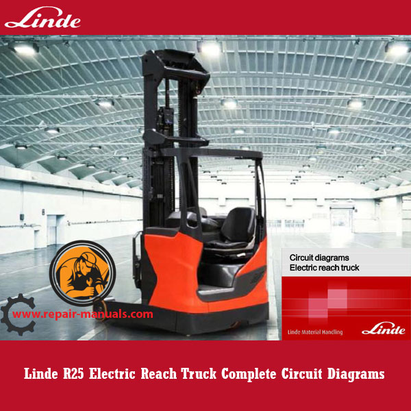 Complete circuit diagrams illustrating the electrical system of the Linde R25 Electric Reach Truck