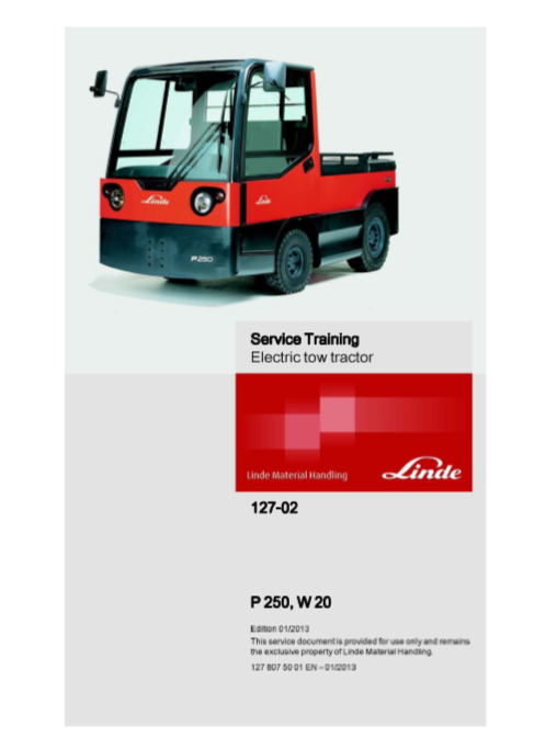 pdf service manual fro linde w20 tow tractor