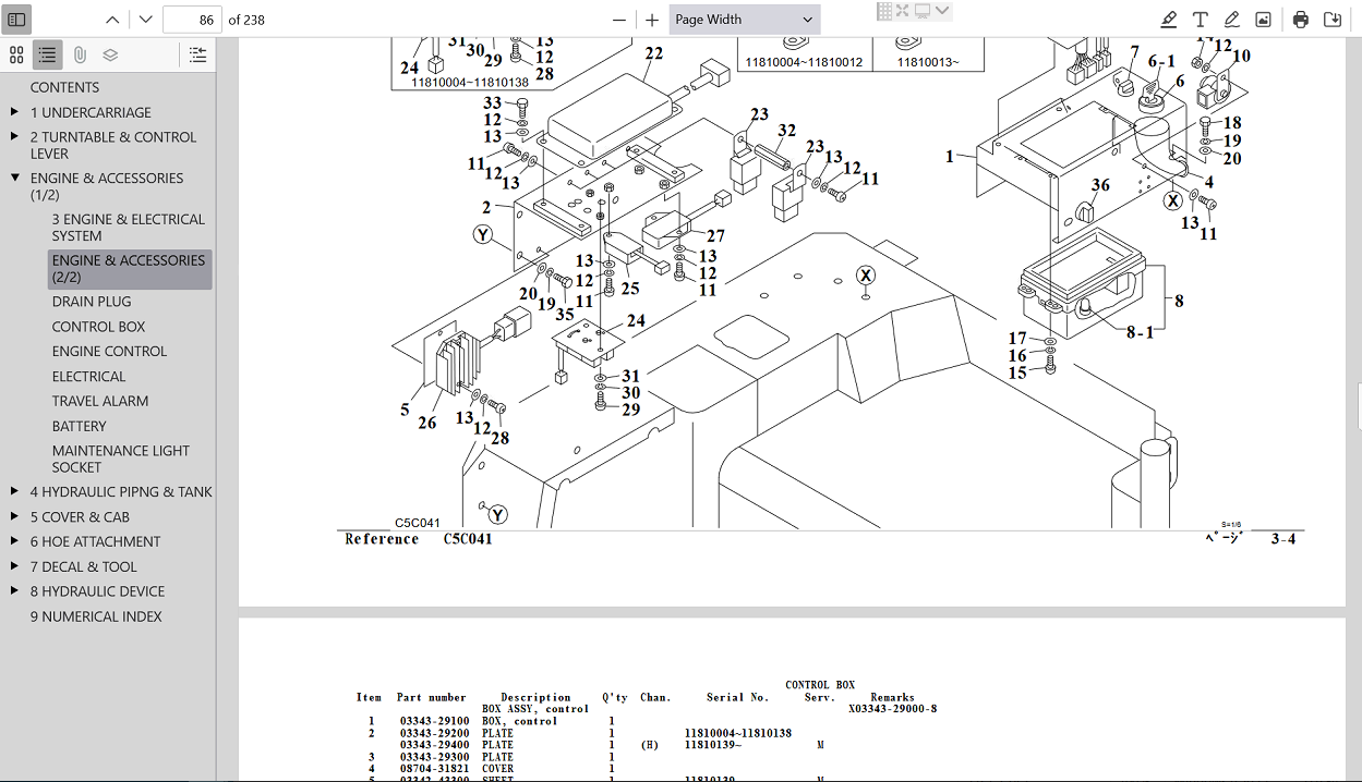 parts manual for the Takeuchi TB15FR excavator, essential for understanding components