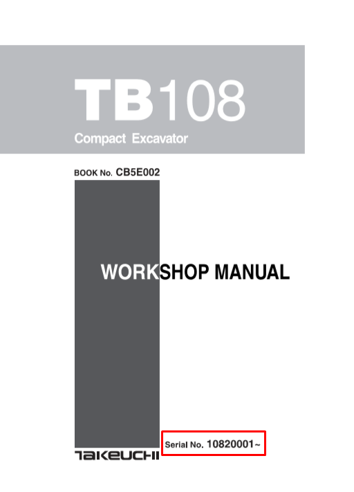 akeuchi TB108 excavator workshop manual, providing essential repair and maintenance