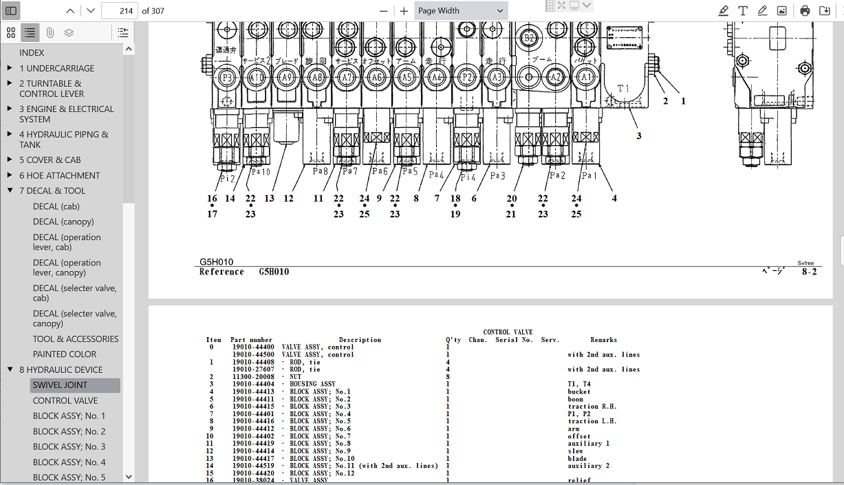Detailed parts manual for the Takeuchi TB138FR excavator, essential for understanding parts and maintenance procedures