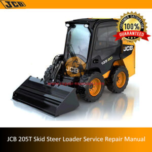 Service Repair Manual for JCB 205T Skid Steer Loader, showcasing diagrams and maintenance instructions