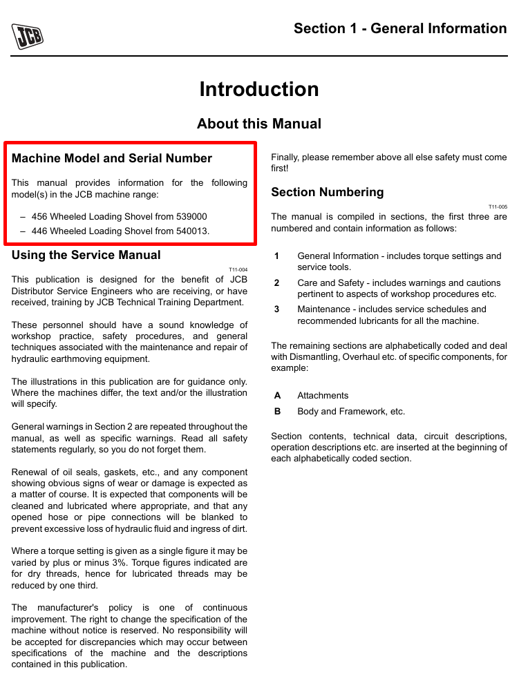 JCB 456 Wheel Loader Service Repair Manual - Image 3