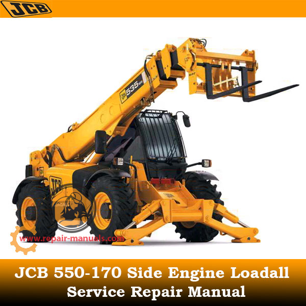 JCB 550-170 Side Engine Loadall Service Repair Manual, displaying the model name and essential repair information