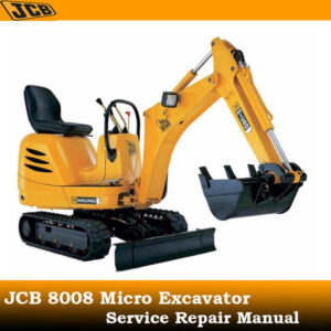 Service Repair Manual for JCB 8008 Micro Excavator, showcasing detailed diagrams and maintenance instructions